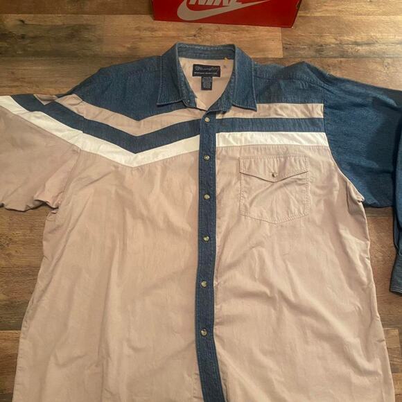 Wrangler western cowboy outdoor shirt, long sleeve button up - Picture 3 of 4